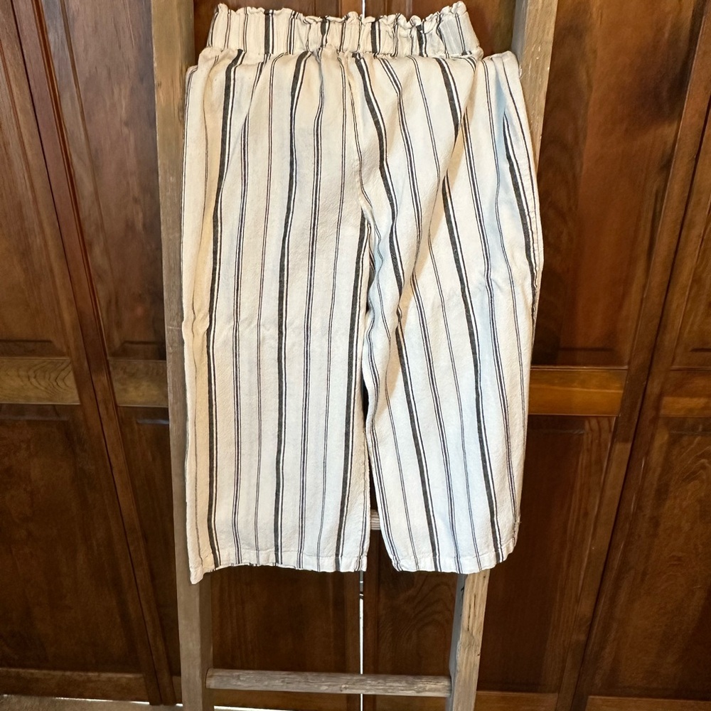 Striped Cream and Black Pants